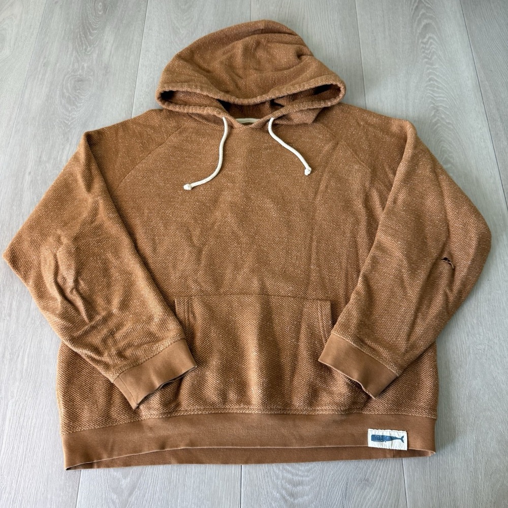 Mollusk Surf Shop Whale Patch Pullover Hoodie Orange Heather Mens Size M Medium
